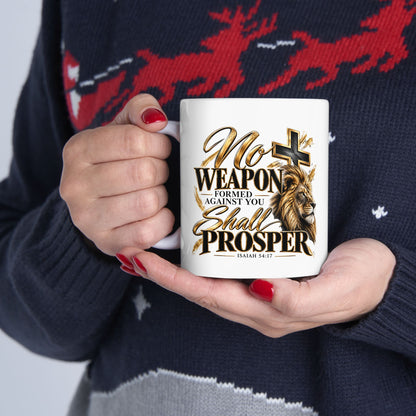 Ceramic Lion Cross Mug