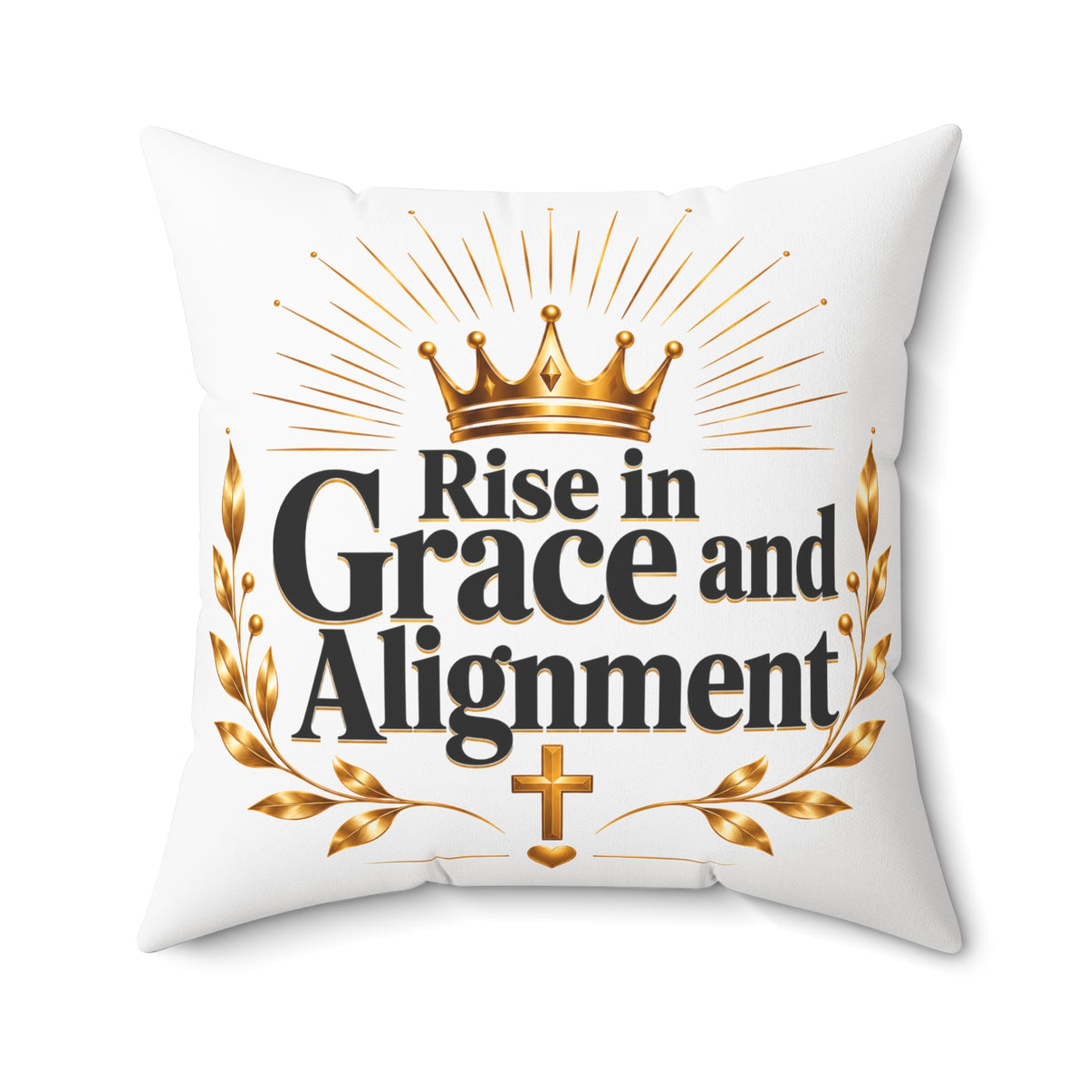 Rise in Grace and Alignment Decorative Pillow