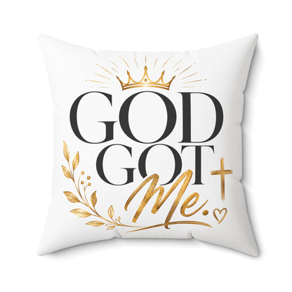 God Got Me Square Pillow