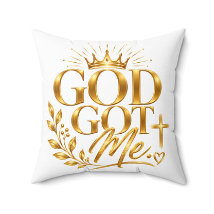 Soft God Got Me Square Pillow