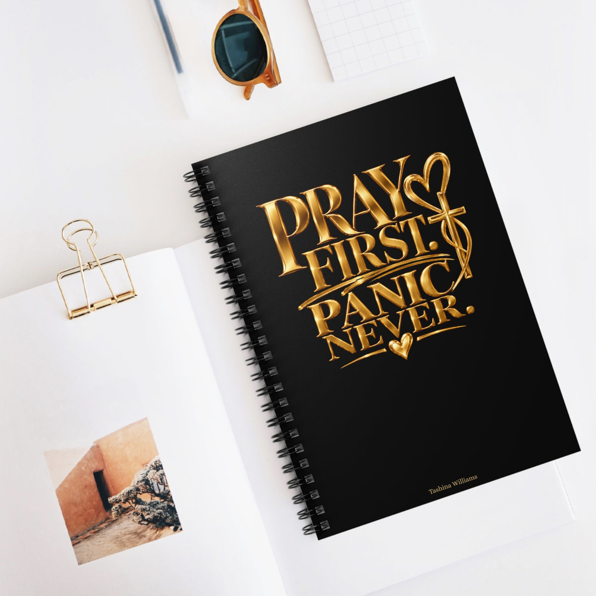 Pray First Panic Never Journal