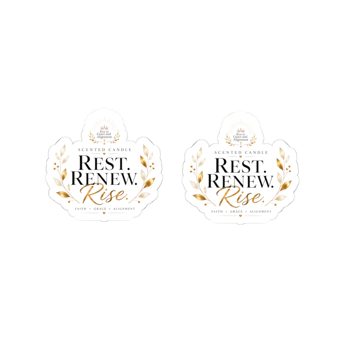Rest. Renew. Rise. Floral Kiss-Cut Sticker Set