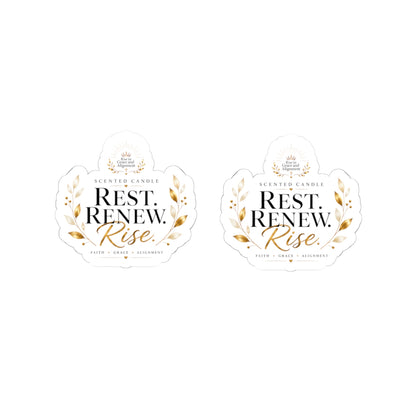 Rest. Renew. Rise. Floral Kiss-Cut Sticker Set