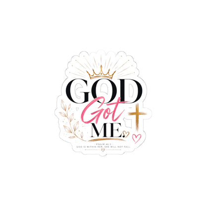 God Got Me Kiss-Cut Sticker