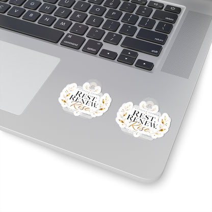 Rest. Renew. Rise. Floral Kiss-Cut Sticker Set