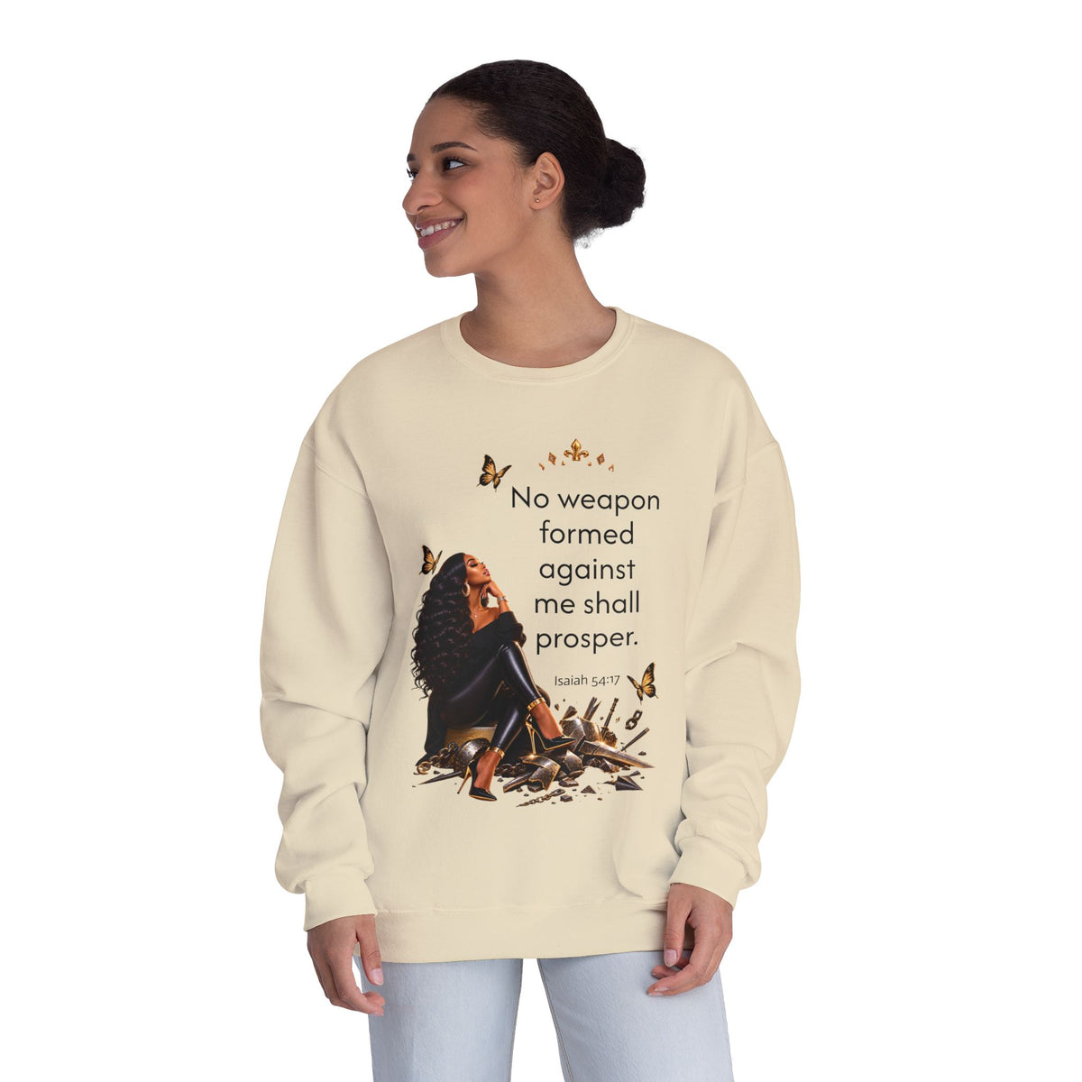 No Weapon Formed Graphic Sweatshirt