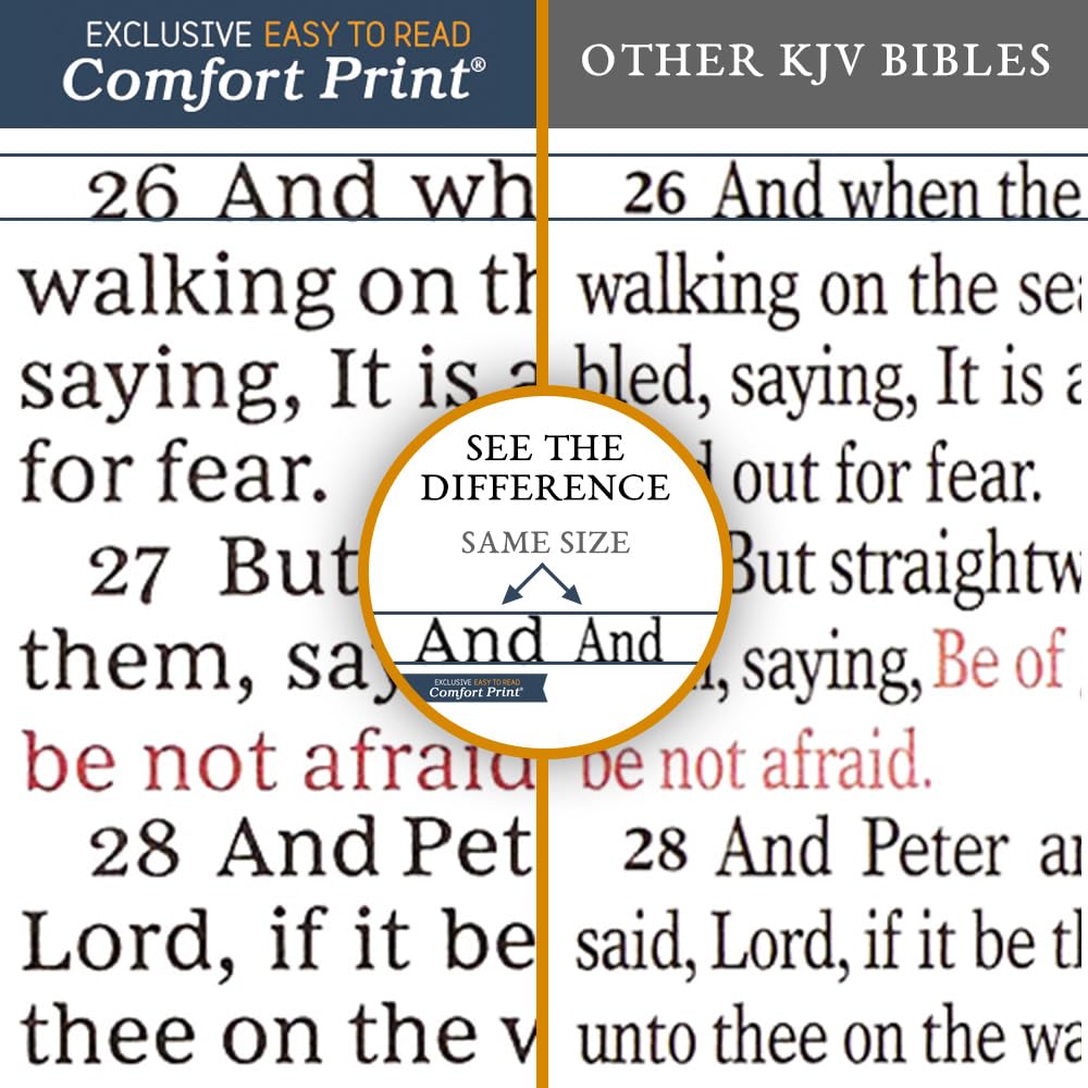 KJV Holy Bible: Large Print with 53,000 Center-Column Cross References, Pink Leathersoft, Red Letter, Comfort Print: King James Version