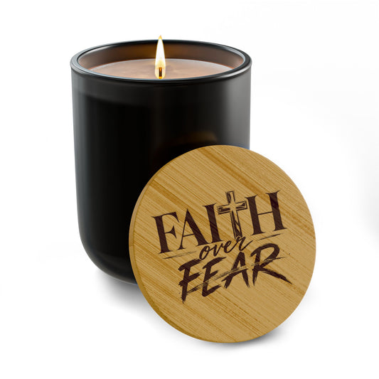 Faith Over Fear Scented Soy Candle Engraved Lid