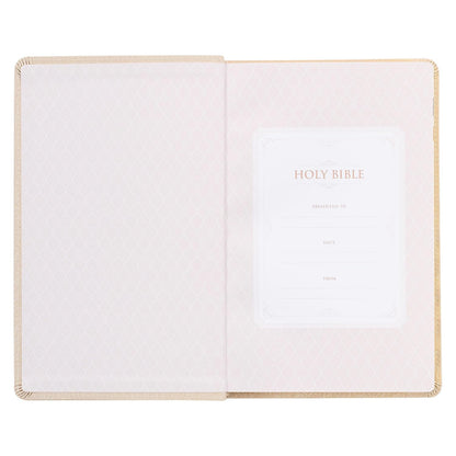 KJV Holy Bible, Standard Size Faux Leather Red Letter Edition Thumb Index, Ribbon Marker, King James Version, Pearlescent Taupe (KJV Deluxe Gift Editions)