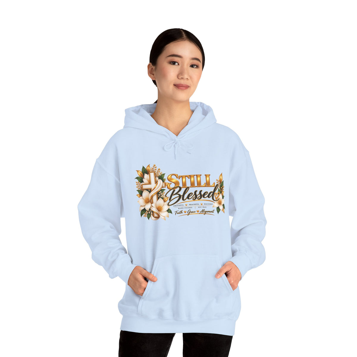 Still Blessed Floral Hoodie – Inspirational Christian Faith Sweatshirt