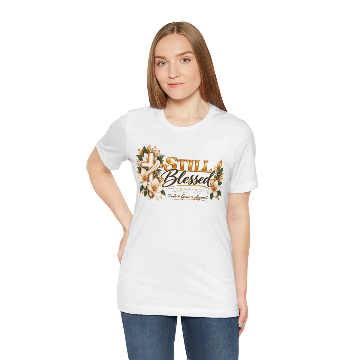 Still Blessed Floral Tee — Inspirational Christian Shirt