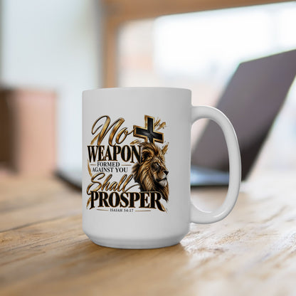 Ceramic Lion Cross Mug