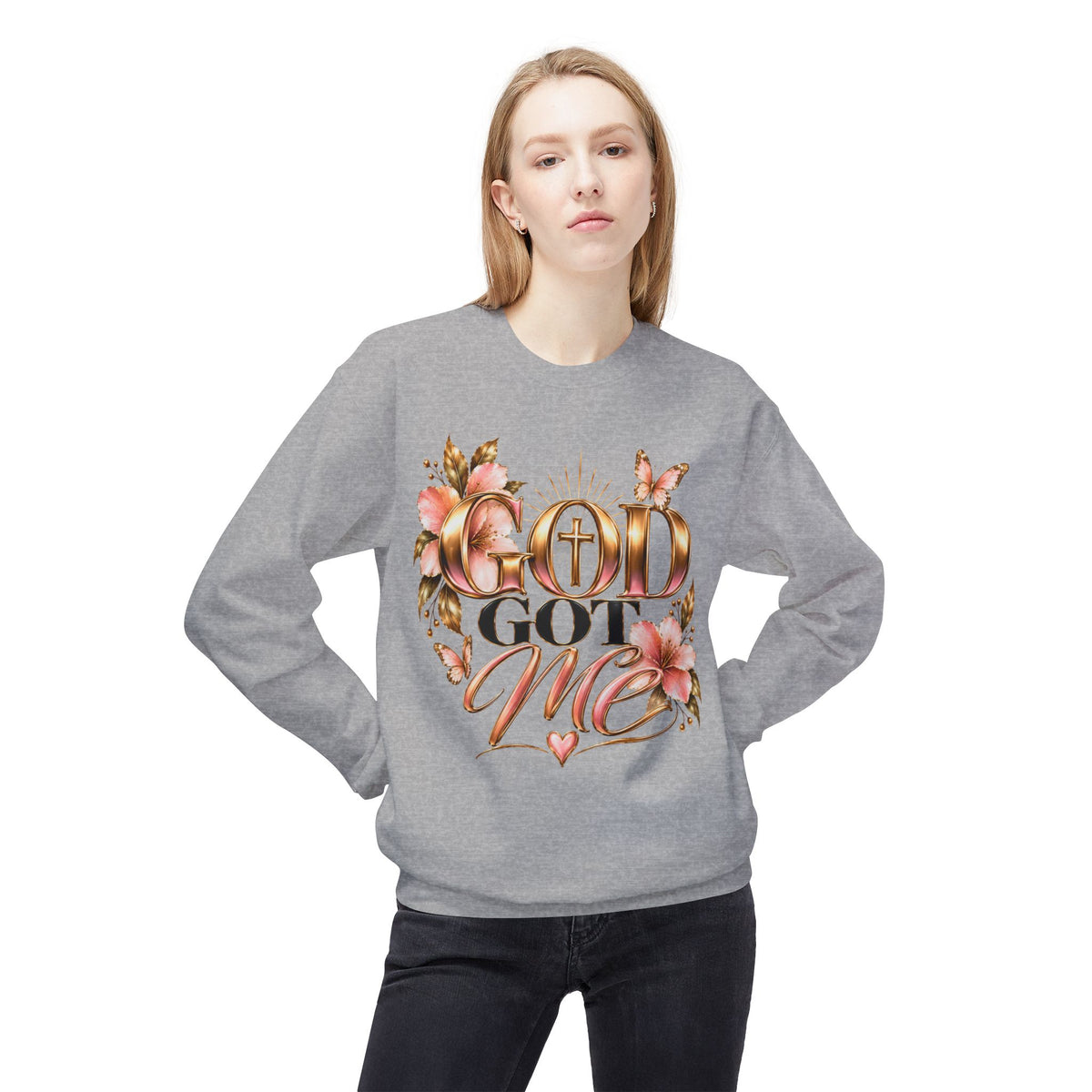 God Got Me Floral Crewneck Sweatshirt