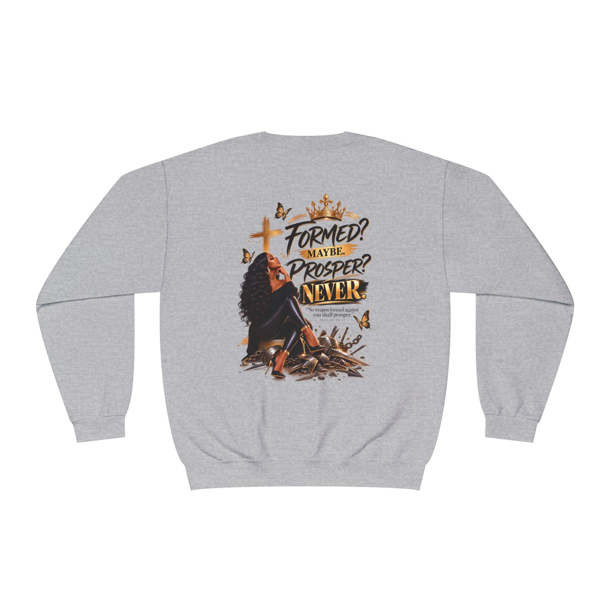 No Weapon Formed Graphic Sweatshirt