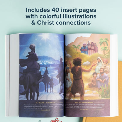 CSB Holy Bible for Kids, Large Print, Economy Edition, Black Letter, Presentation Page, Kid-friendly Gospel Presentation, Full-Color Inserts, Christ Connections, Easy-to-Read Bible Serif Type