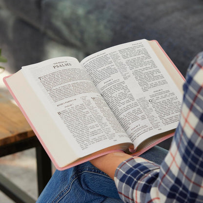 KJV Holy Bible: Large Print with 53,000 Center-Column Cross References, Pink Leathersoft, Red Letter, Comfort Print: King James Version