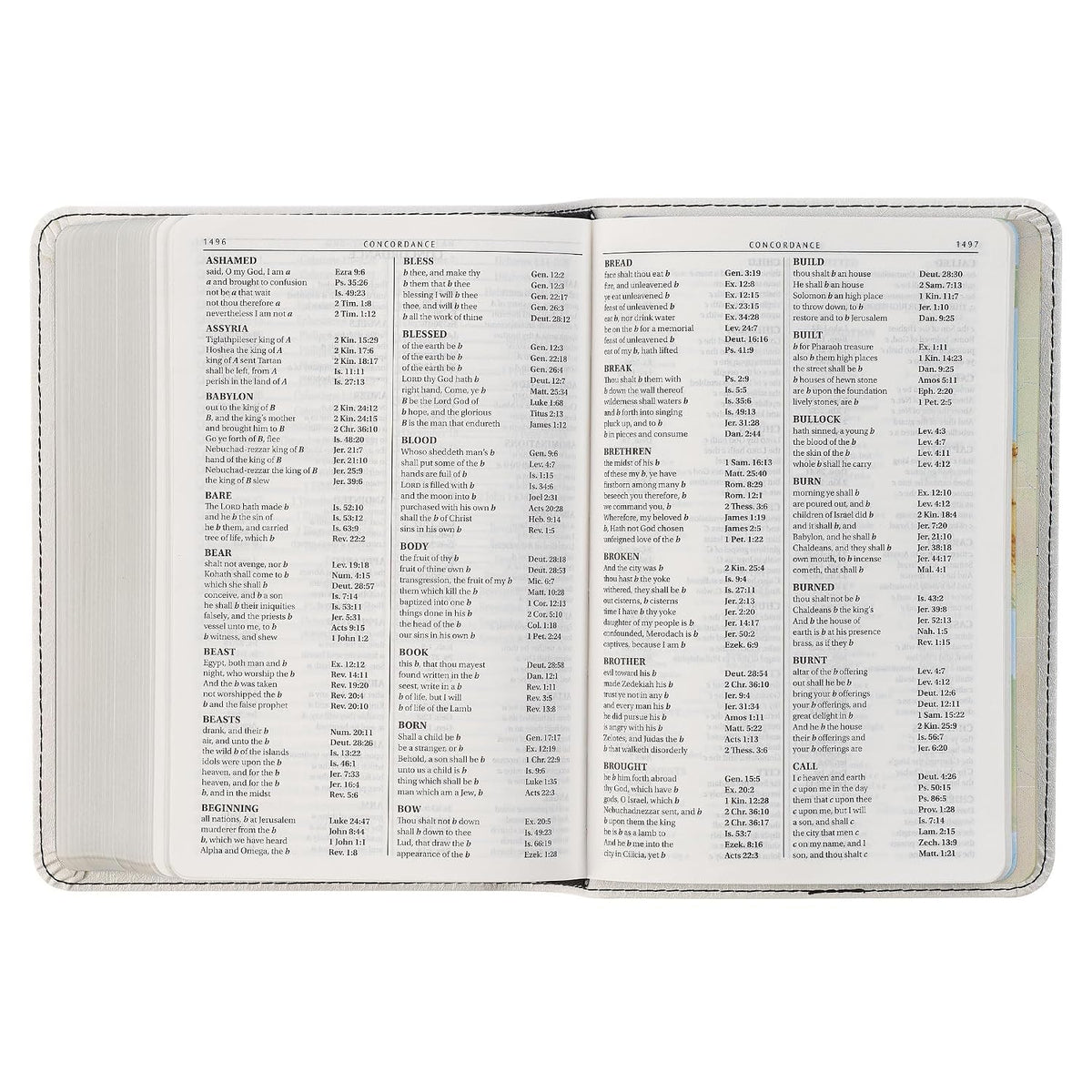 KJV Holy Bible, Compact Large Print Vegan Leather Red Letter Edition - Ribbon Marker, King James Version, Pearlized White (KJV Compact LP Editions)