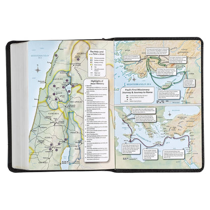 KJV Holy Bible, Compact Large Print Faux Leather Red Letter Edition - Ribbon Marker, King James Version, Black (KJV Compact LP Editions)
