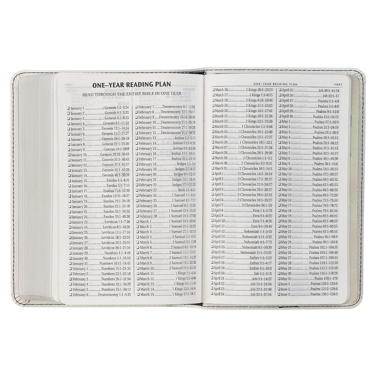 KJV Holy Bible, Compact Large Print Vegan Leather Red Letter Edition - Ribbon Marker, King James Version, Pearlized White (KJV Compact LP Editions)