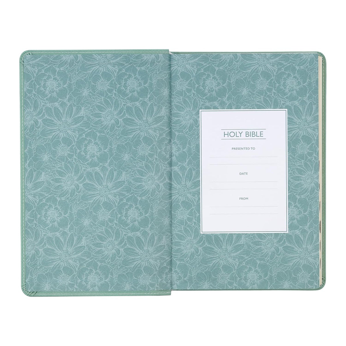 KJV Holy Bible, Giant Print Standard Size Red Letter Edition, Thumb Index Tabs & Ribbon Marker, King James Version, Vegan Leather, Teal, 14 pt. Type
