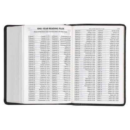 KJV Holy Bible, Compact Large Print Faux Leather Red Letter Edition - Ribbon Marker, King James Version, Black (KJV Compact LP Editions)