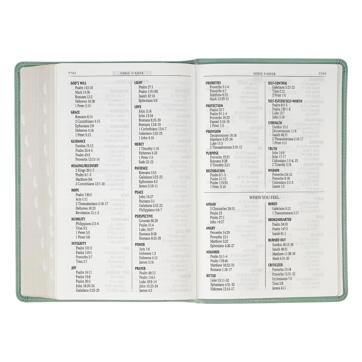 KJV Holy Bible, Giant Print Standard Size Red Letter Edition, Thumb Index Tabs & Ribbon Marker, King James Version, Vegan Leather, Teal, 14 pt. Type