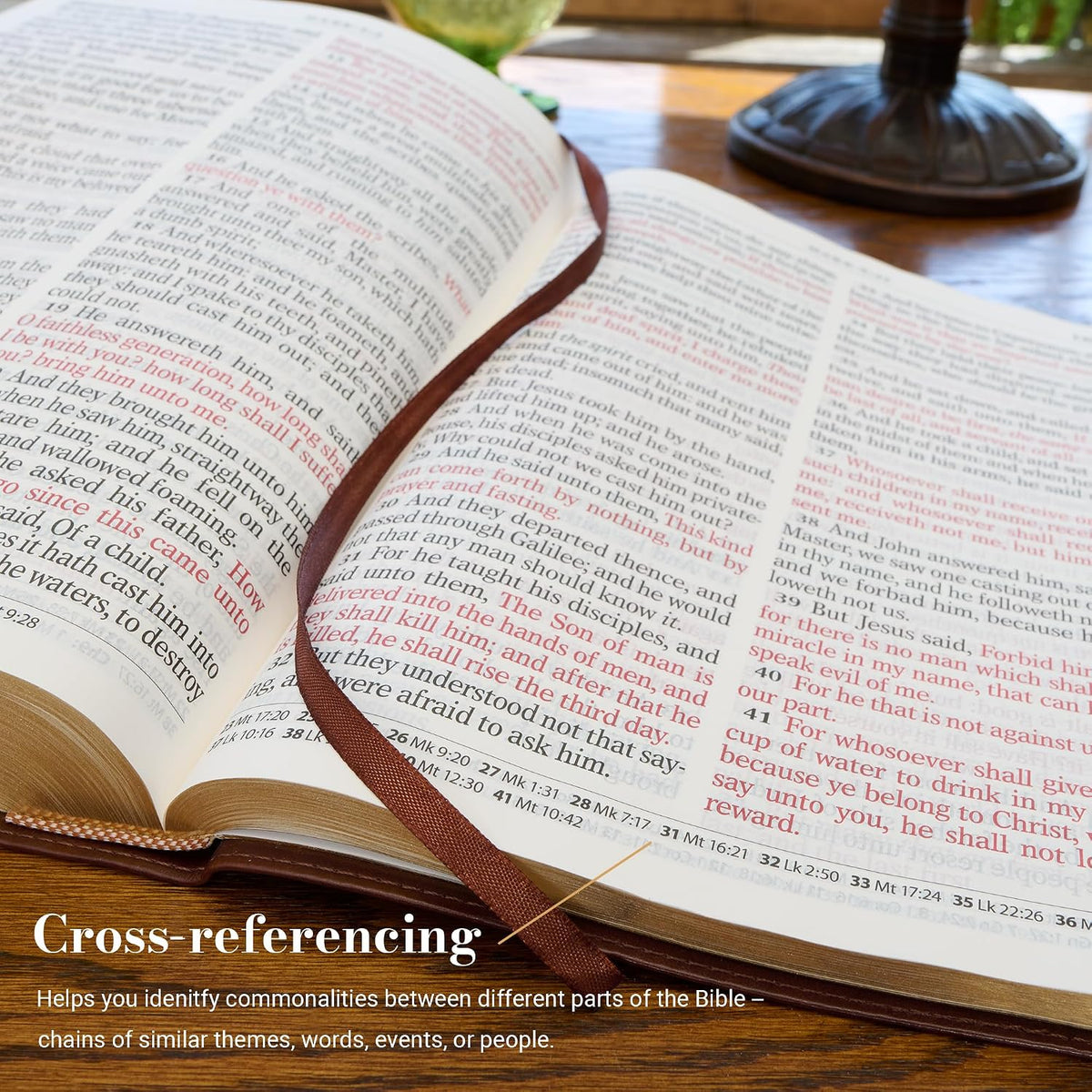 KJV Holy Bible, Super Giant Print Red Letter Edition - Thumb Index Tabs & Ribbon Marker, King James Version, Vegan Leather, White (KJV Super Giant Print Editions)