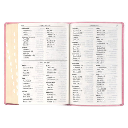 KJV Holy Bible, Giant Print Full-size Faux Leather Red Letter Edition - Thumb Index & Ribbon Marker, King James Version, Pink (KJV Full Size GP Editions)