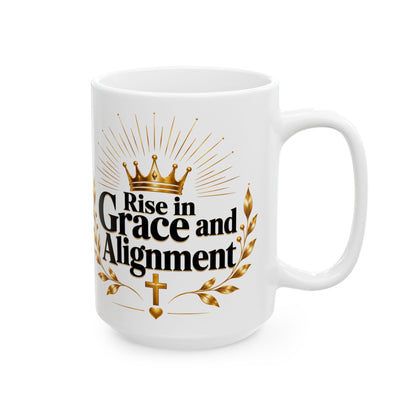 Rise in Grace and Alignment Ceramic Mug