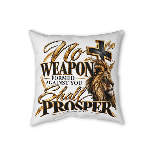 Christian Lion Cross Throw Pillow