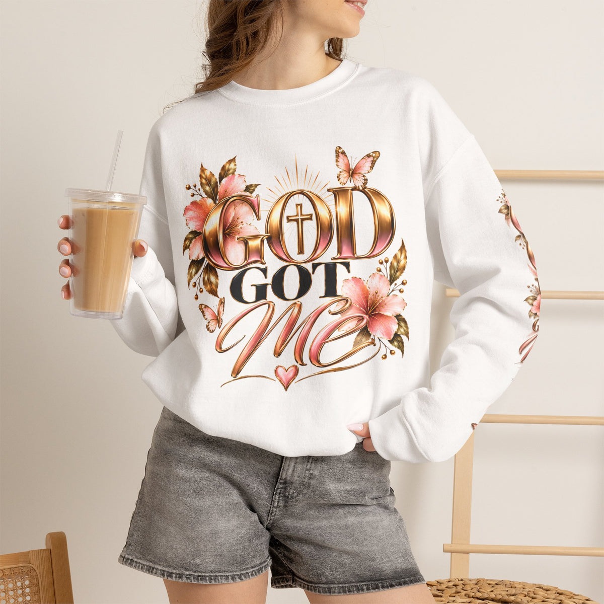 God Got Me Floral Sweatshirt