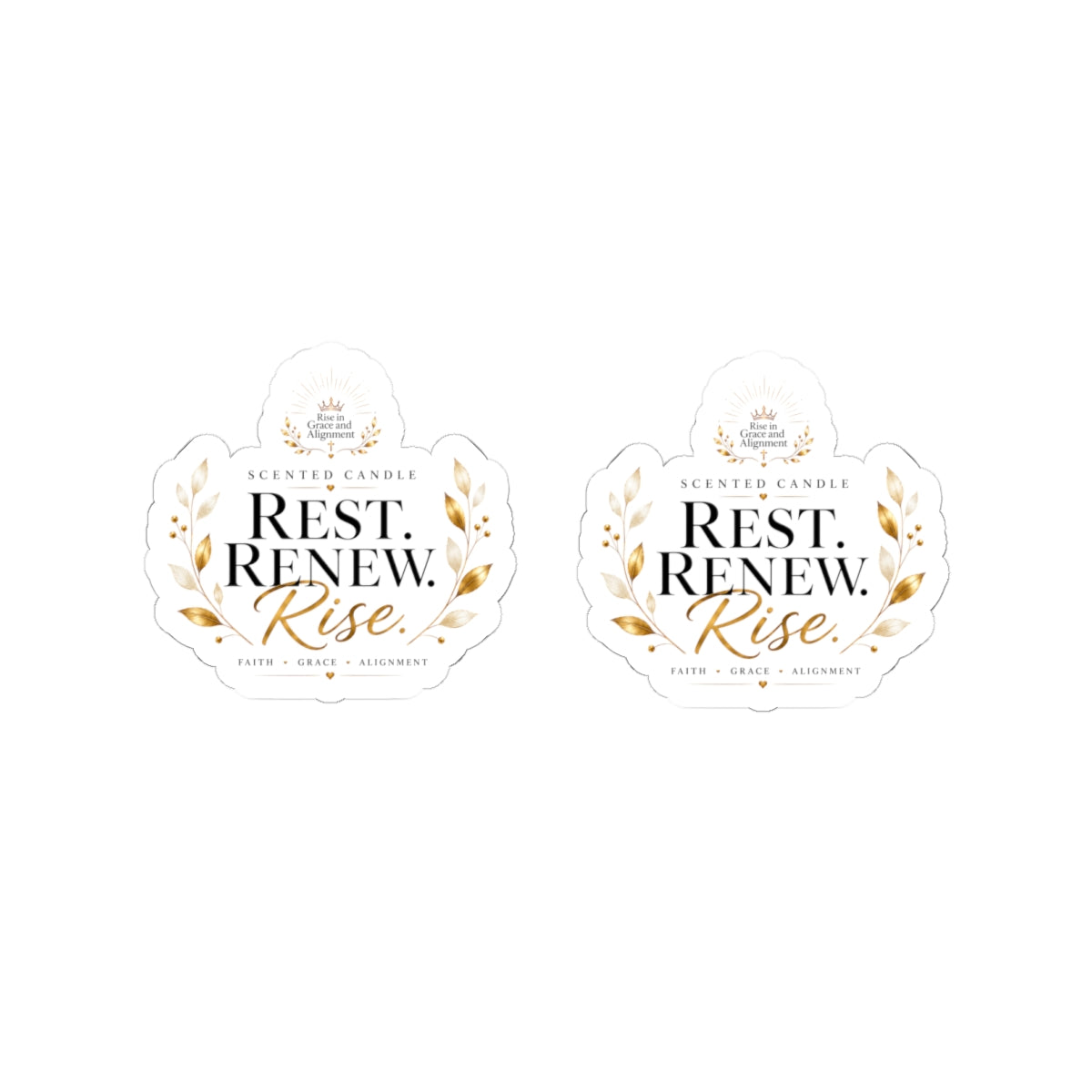 Rest. Renew. Rise. Floral Kiss-Cut Sticker Set