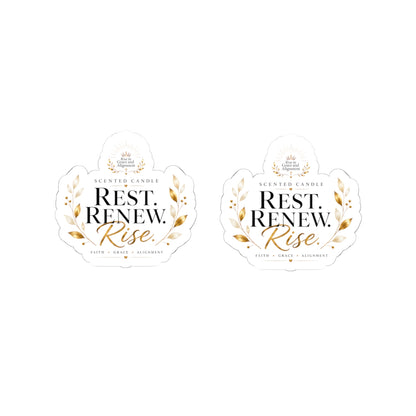 Rest. Renew. Rise. Floral Kiss-Cut Sticker Set