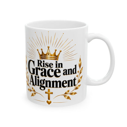 Rise in Grace and Alignment Ceramic Mug