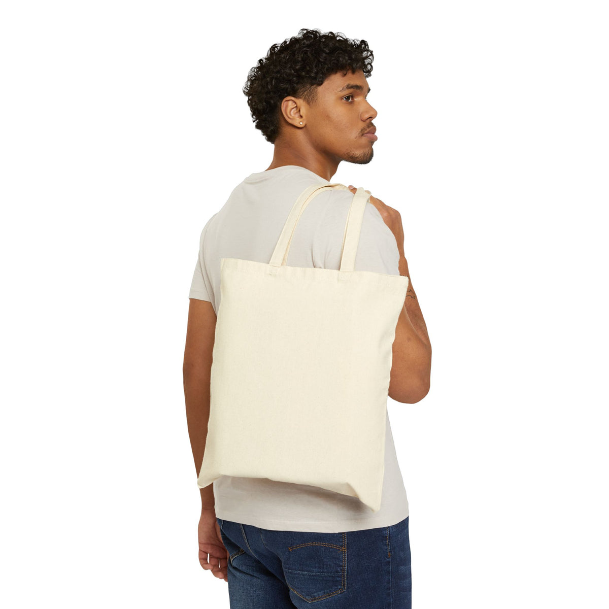 Faith & Purpose Floral Tote Bag — 'Faith, Purpose, God’s Timing' Cotton Canvas Shopper