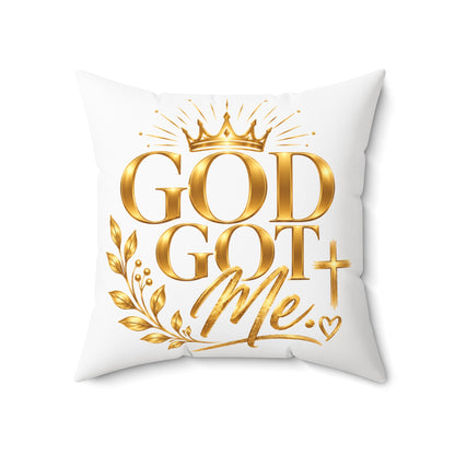 Soft God Got Me Square Pillow
