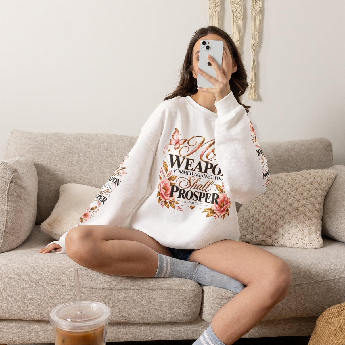 Floral Faith Pullover Sweatshirt